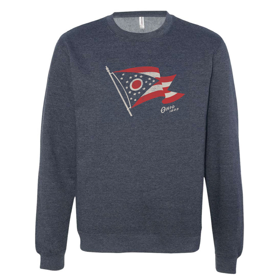 Ohio Flag Vintage Crew Sweatshirt