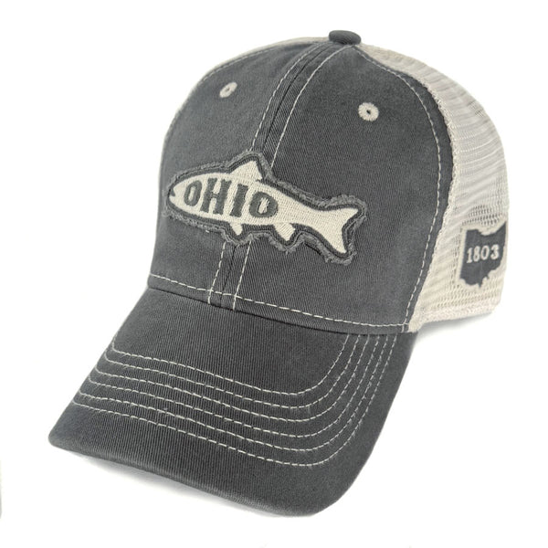 Ohio Fish Washed Trucker Hat - Slate