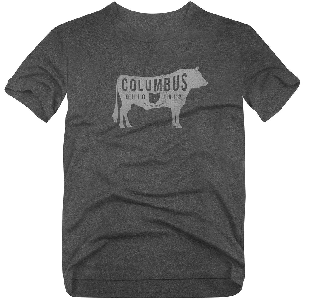 Columbus Cow T-Shirt - Charcoal