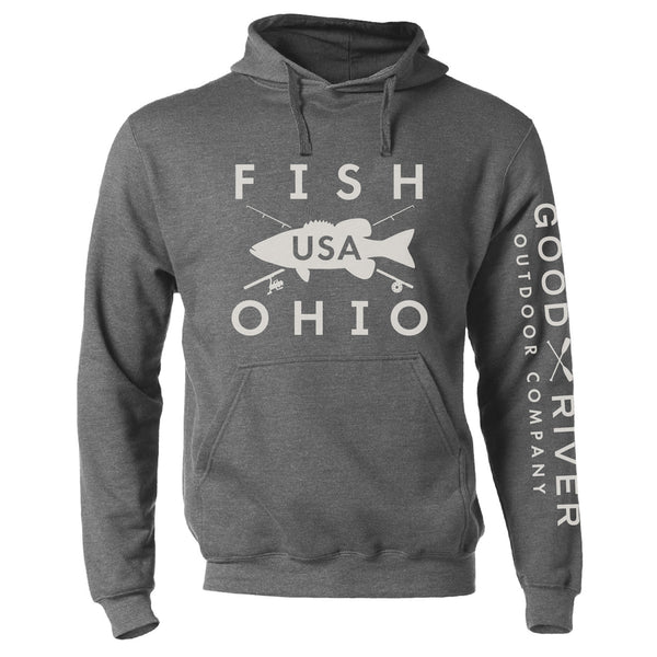 Fish Ohio Athletic Gray Pullover Hoody